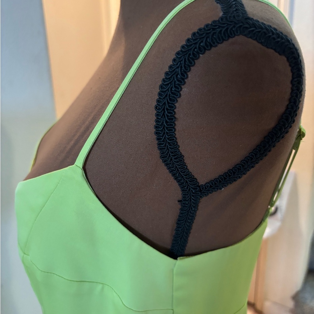 A New Day Lime NWT Green Spaghetti Strap Dress Size Small. - Picture 4 of 9